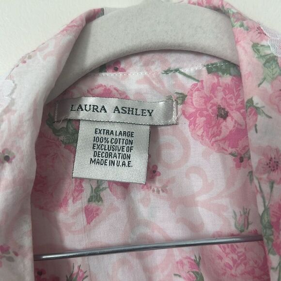 Laura Ashley Floral 2Pc Robe & PJ Bottoms Set XL - Picture 7 of 7